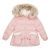 Catimini Pink Puffer Jacket with Faux Fur Hood Llama-Mazing 