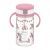 Richell Aqulea Clear Straw Bottle Mug 320ml - Pink