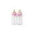 Hevea Baby Glass Bottles Medium Flow 3-24m Pink 2 Pack