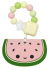 Loulou Lollipop Silicone Teether Set - Watermelon