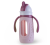 Drinkadeux Sip Jr. 6 oz. Glass Bottle w/Silicone Sleeve, Straw & Handles, Pink