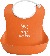 BabyBjorn Soft Bib - Orange 4 Months+