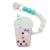 Loulou Lollipop Bubble Tea Teether Aqua White with holder set