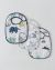 Little Unicorn Cotton Muslin Classic Bib 3 Pack Dino Friends