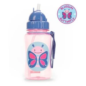 Skip Hop Zoo Straw Bottle 12 oz -Butterfly