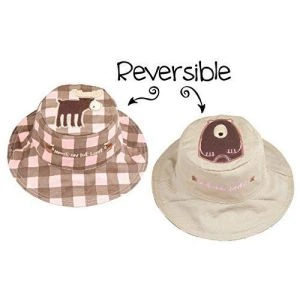 FlapJackKids Kid's Sun Hat Moose/Brown Bear Medium (2-4 Years)