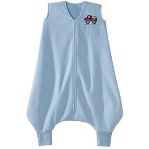 HALO Big Kids SleepSack Wearable Blanket M-Fleece Blue Truck TOG 1.0