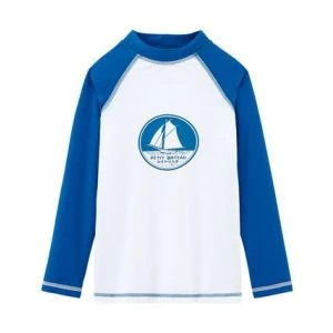 Petit Bateau Long Sleeves T-Shirt TS ML Anti UV Blue White 