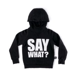 Nununu Say What Fluffy Hoodie Black