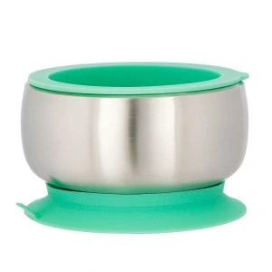 Avanchy Stainless Steel Stay Put Suction Bowl Green