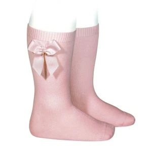 Condor Knee-High Socks With Grossgrain Bow Rosa Polo