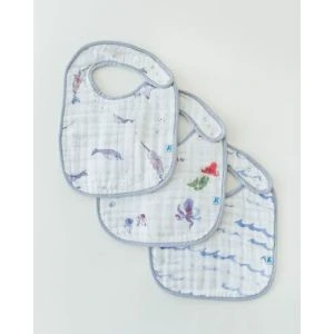 Little Unicorn Cotton Muslin Classic Bib 3 Pack Ocean Friends