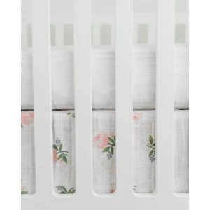 Little Unicorn Cotton Muslin Crib Skirt Watercolor Rose