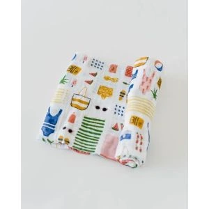Little Unicorn Cotton Muslin Swaddle Single Beach Bag