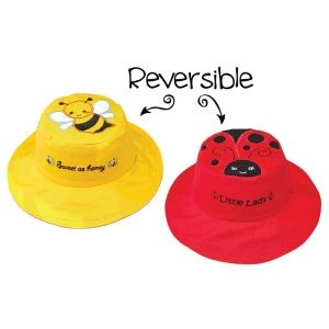 FlapJackKids Kid's Sun Hat Bee/Ladybug Large (4-6 Years)