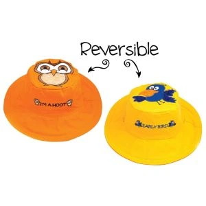 FlapJackKids Kid's Sun Hat Owl/Bird Small Medium (2-4 Years)
