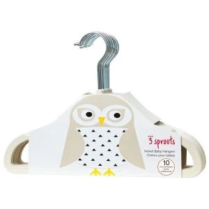 3 Sprouts Hangers (set of 10) Owl