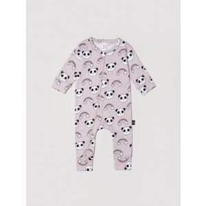 Huxbaby Rainbow Panda Zip Romper - Sugar