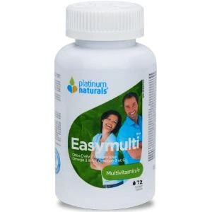 Platinum Naturals EasyMulti 72 Softgels BONUS SIZE
