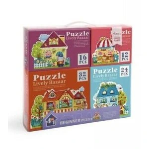 Mideer Beginner 4 in 1 Puzzle - Lively Bazaar 3+