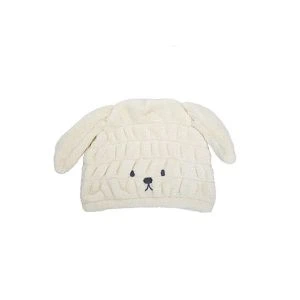 Zooie Super Absorbent Micro Fiber Towel - Kids Cap - Dog White