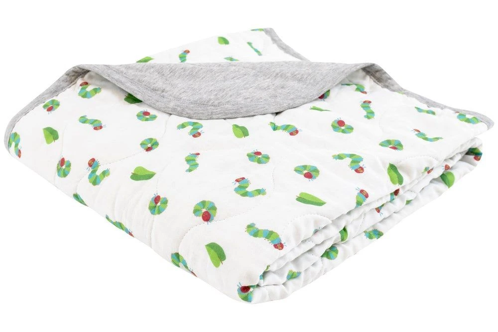 Nest Designs Quilted Bamboo Cozy Blanket Crib Eric Carle Curly Caterpillar 110 x140cm