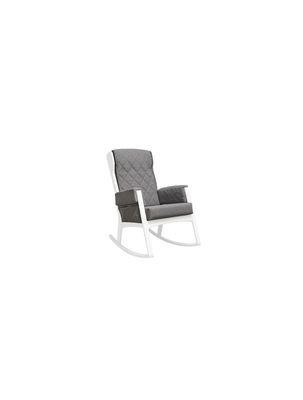 Dutailier Margot Rocker 5308 Dark Grey 10 White