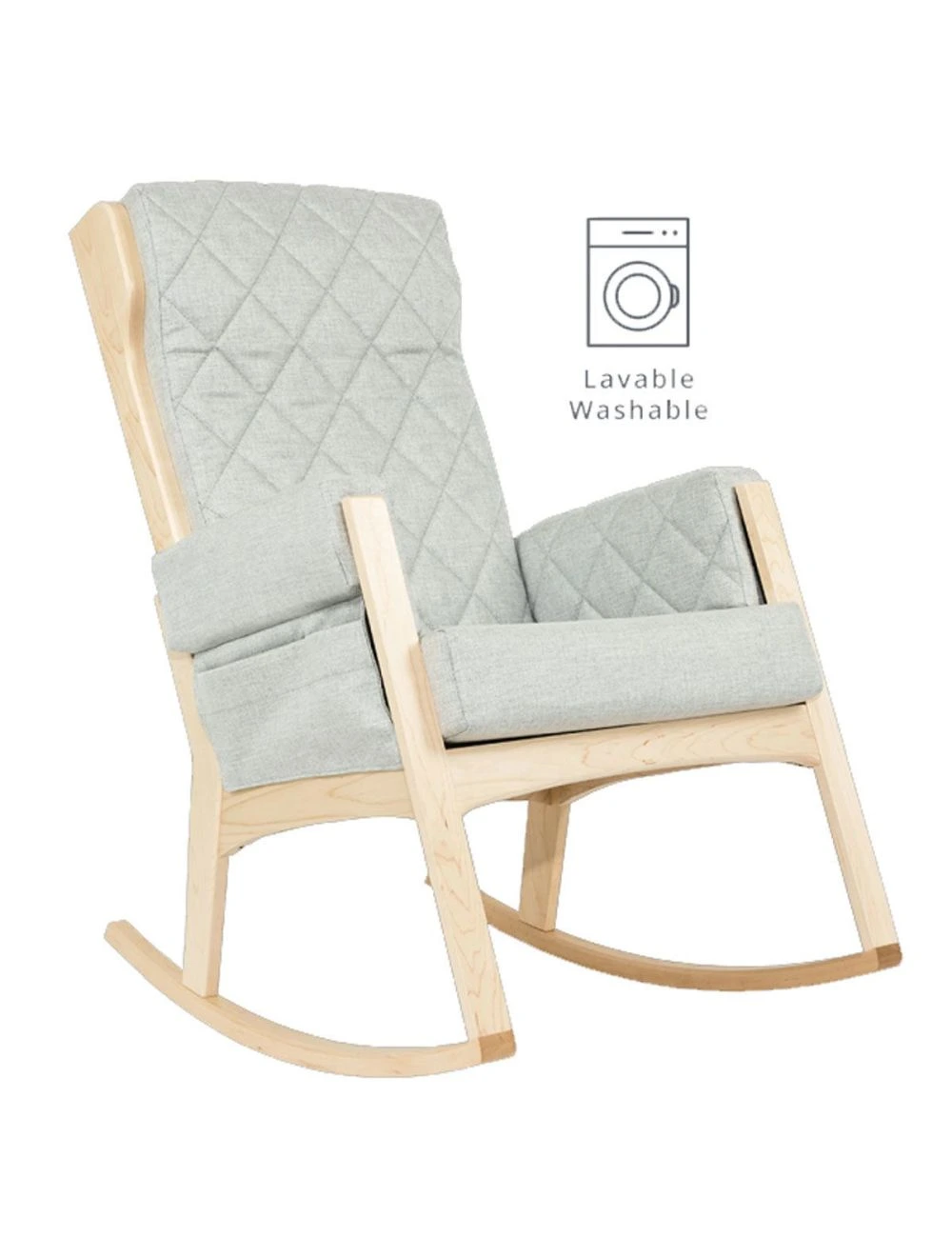 Dutailier Margot Rocker 5309 Light Grey 03 Natural
