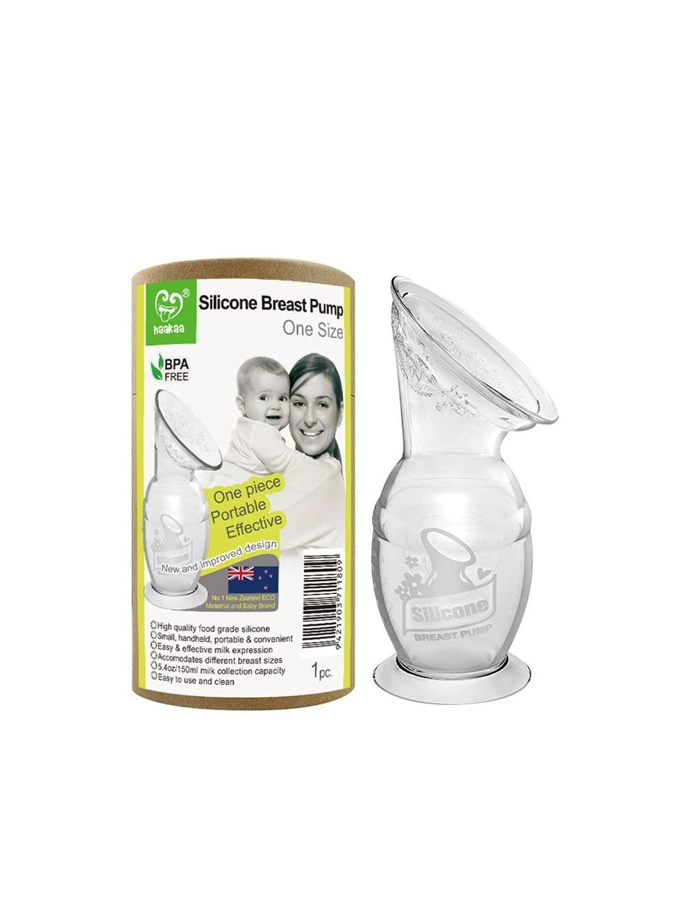 Haakaa Silicone Breast Pump with Suction Base One Size 150ml