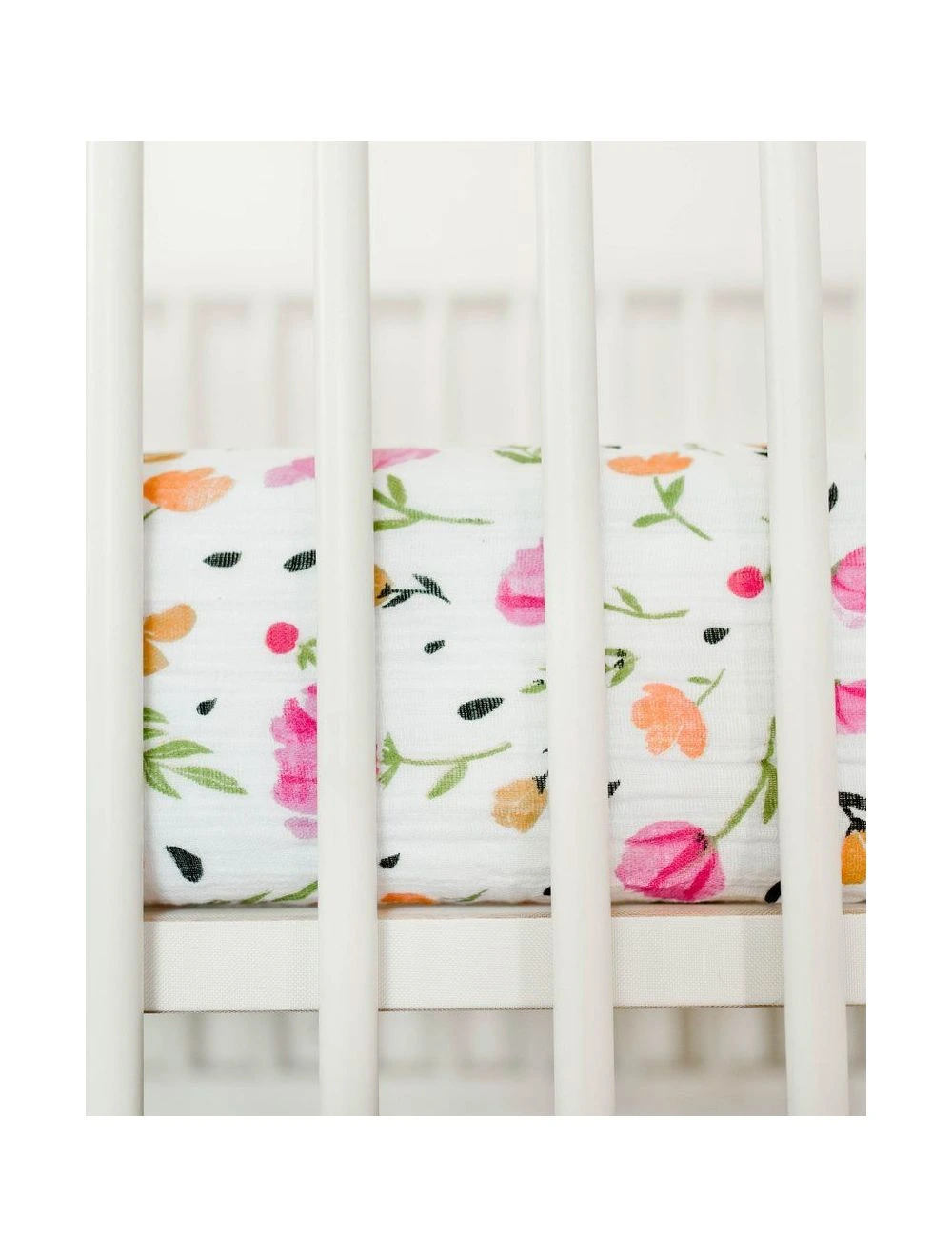 Little Unicorn Cotton Muslin Crib Sheet Berry Bloom