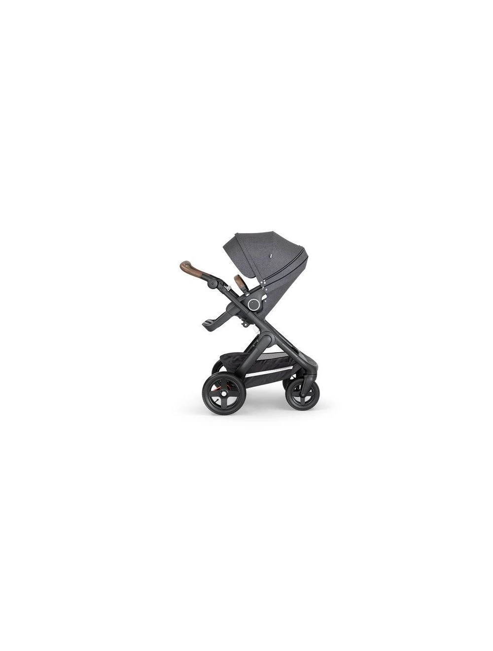 Stokke Trailz Terrain Black With Brown Handle Black Melange