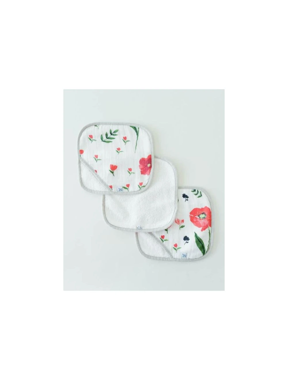 Little Unicorn Cotton Wash Cloth 3 Pack Summer Poppy